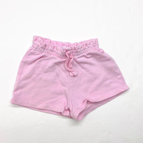 Zara Other - Zara Paperbag Waist Shorts 18-24 Months Girls Pink Drawstring Pull On Pocket